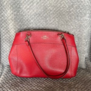 COACH Brook Carryall Washed Red Satchel F25397